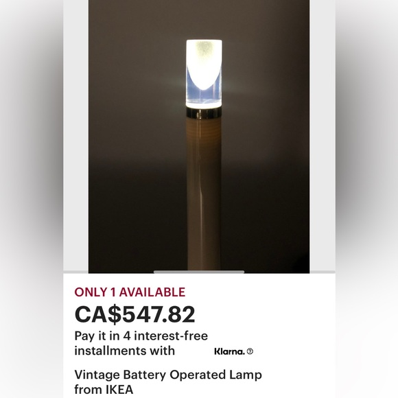 A pair of Vintage 90’s Ikea battery operated off white display candle/lamp - Picture 11 of 15